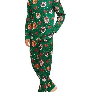 Christmas Cats Lighted Union Suit - Men's Medium
